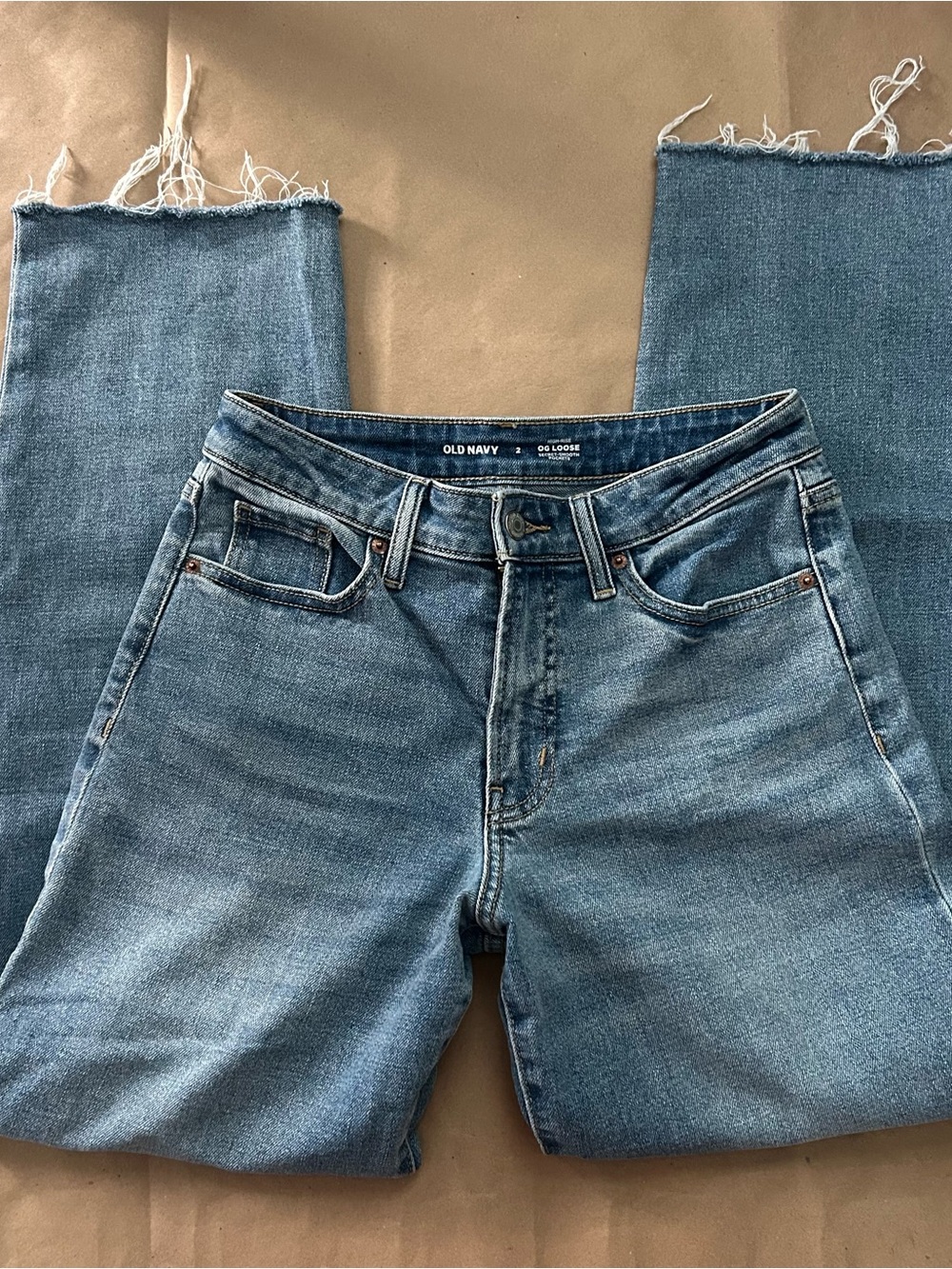 Old Navy High-Rise Straight Leg Jeans - Light Blue